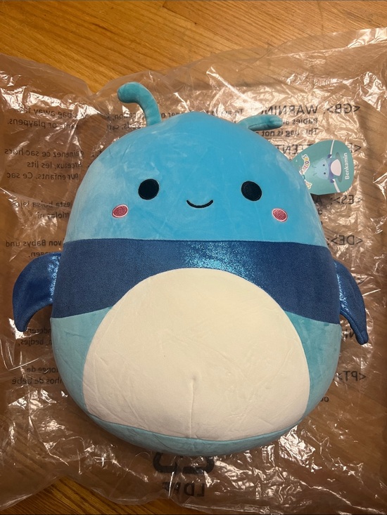 Squishmallows Other - NWT Squishmallows 14” Benkamin the Blue Beetle - Brand New with Tags Large Plush